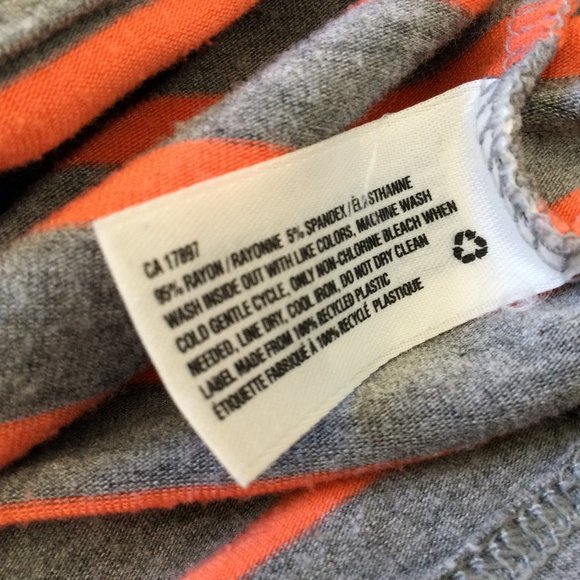 Gap Stretchy Mini Skirt 2013 Neon Orange and grey Large - Picture 7 of 8